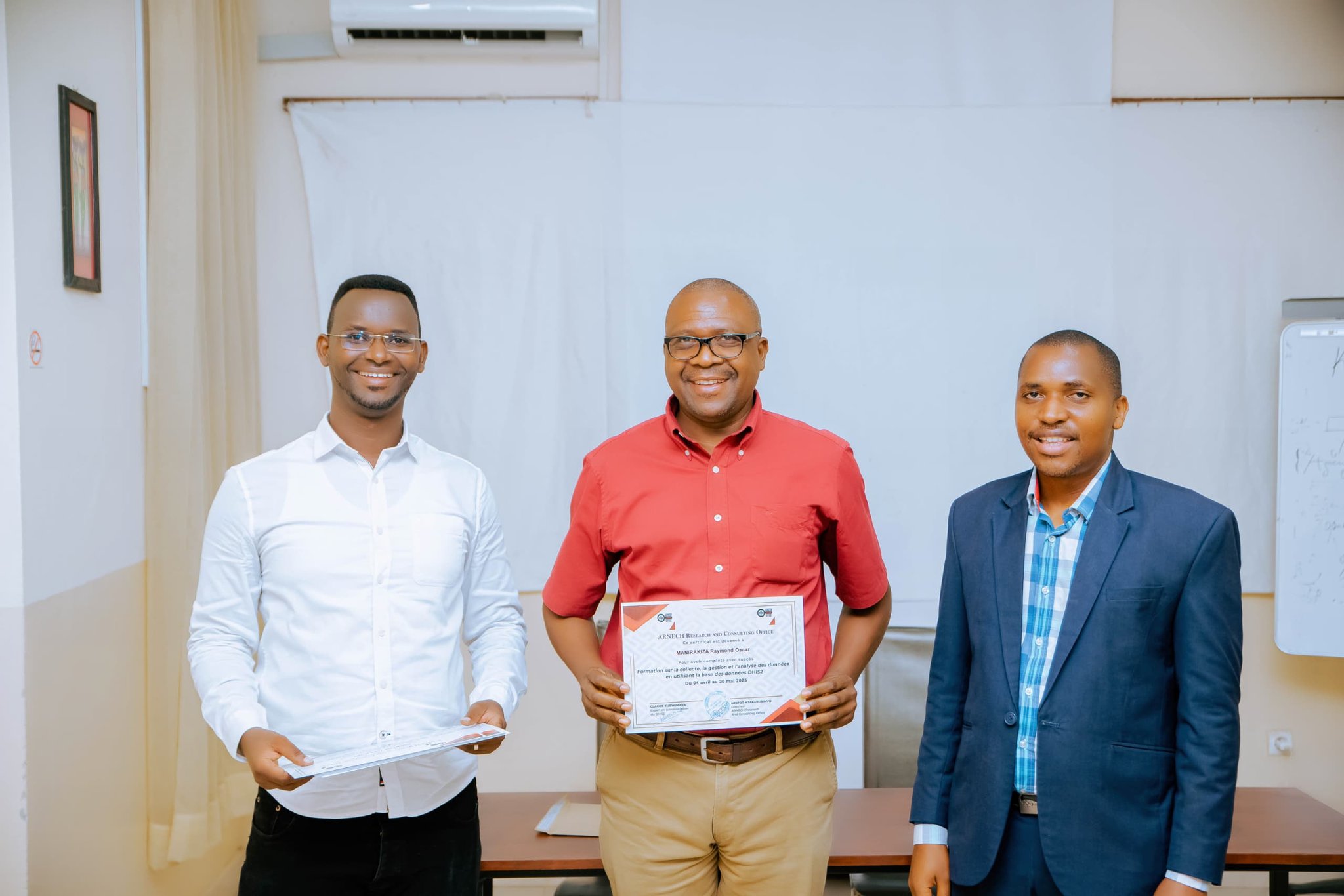 Cohort 2, DHSI2 programme, ARNECH leadership and DHIS2 expert certifying particpants,Hotel le Chandelier,Bujumbura,2025